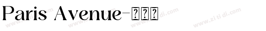 Paris Avenue字体转换